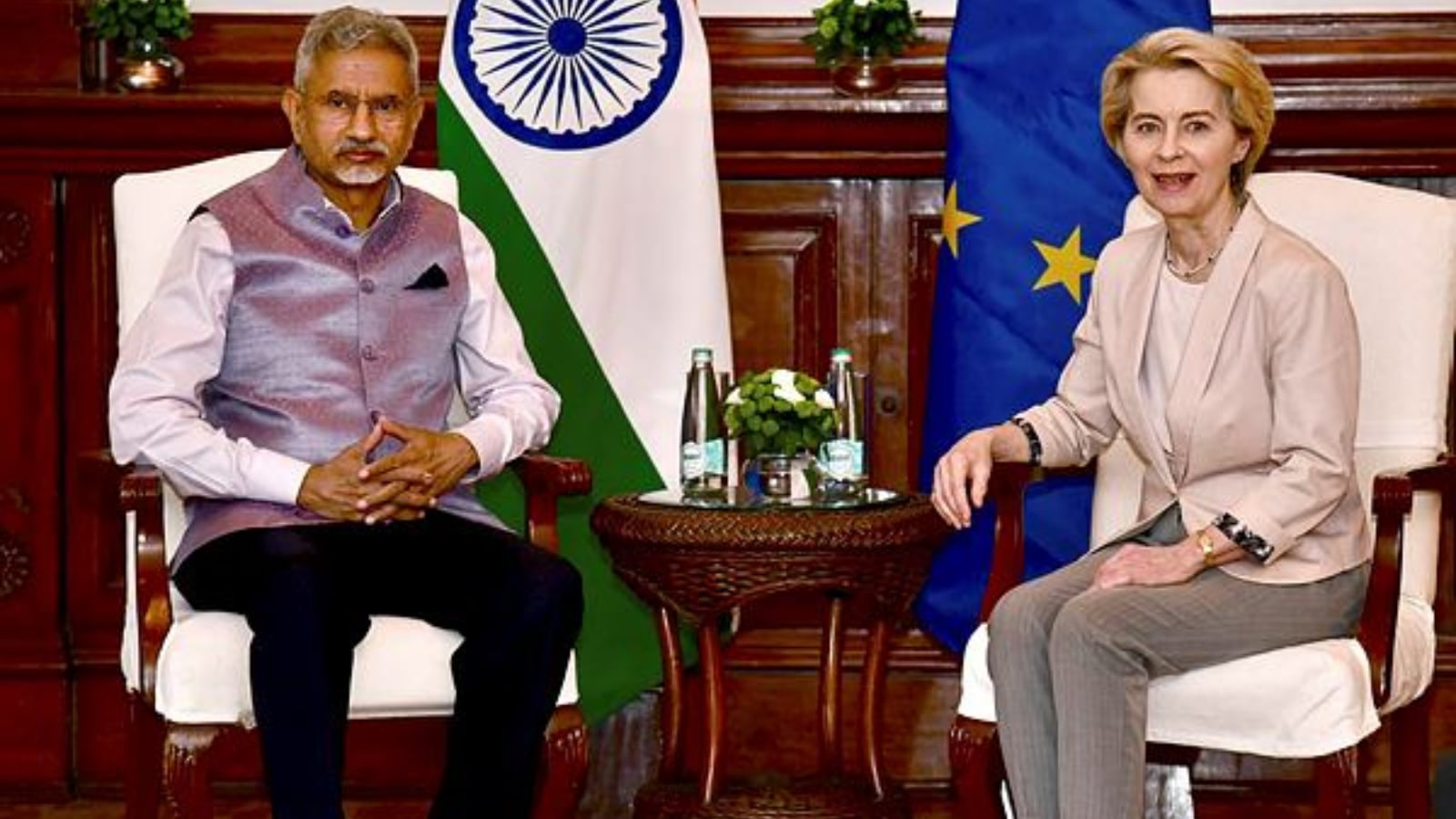 External Affairs Minister S Jaishankar and European Commission President Ursula von der Leyen