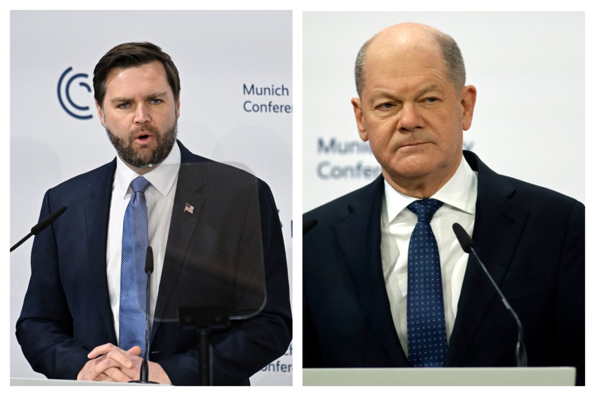 Vice President JD Vance and Olaf Scholz