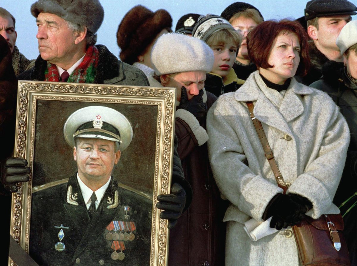 The widow of Lt Dmitry Kolesnikov, Olga,