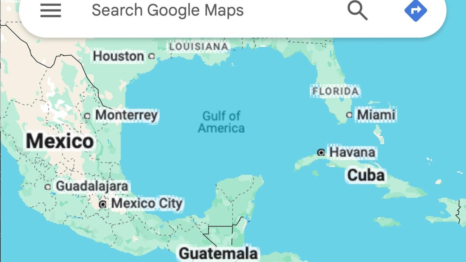 Apple changes Gulf of Mexico to Gulf of America based on Trump's order