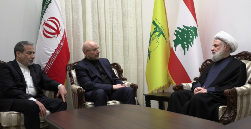 Araghchi and Ghalibaf with Naim Qassem (Al-Mayadeen, February 26, 2025)
