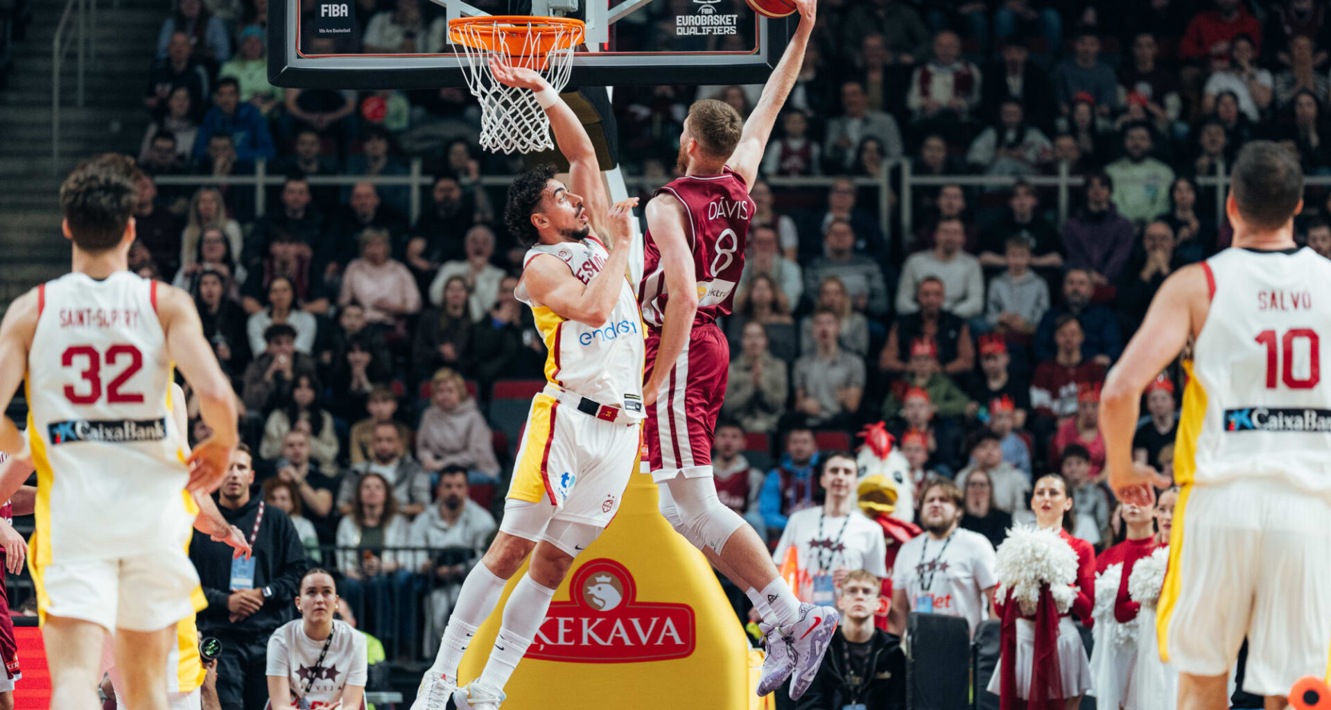 Latvia complete the sweep over reigning champions Spain | FIBA Basketball