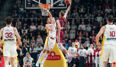 Latvia complete the sweep over reigning champions Spain | FIBA Basketball