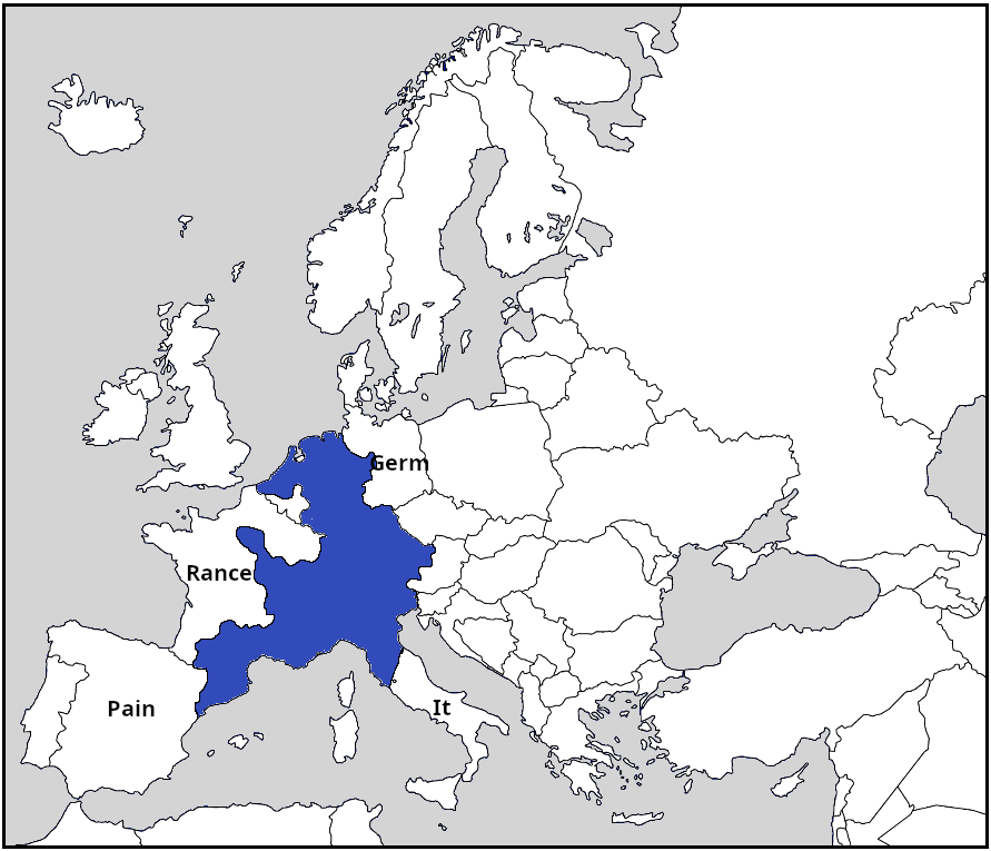 What would this "rich europe" country be called?