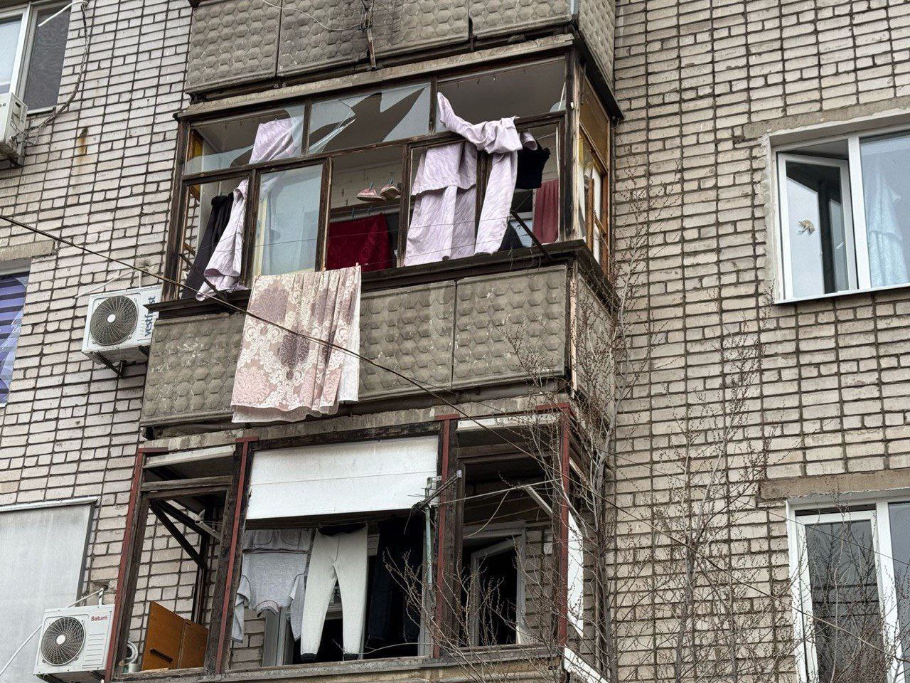 Missile attacks caused damage to buildings in the the Dnipropetrovsk region of Ukraine