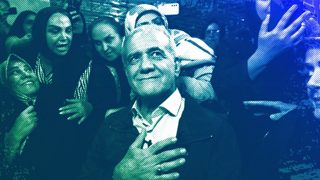 Iran's President Masoud Pezeshkian just outside Tehran, July 2024