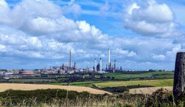 Even industrial sites can be beautiful? Refinery at Milford Haven.