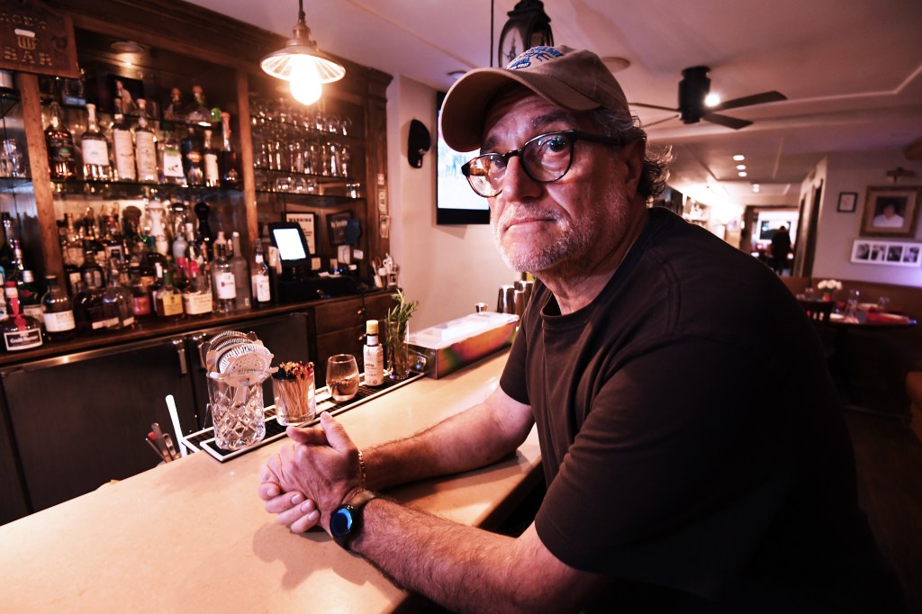 Joe Germanotta, Lady Gaga's father and owner of Joanne Trattoria restaurant, showing distress over recent changes in his NYC neighborhood due to a new migrant shelter