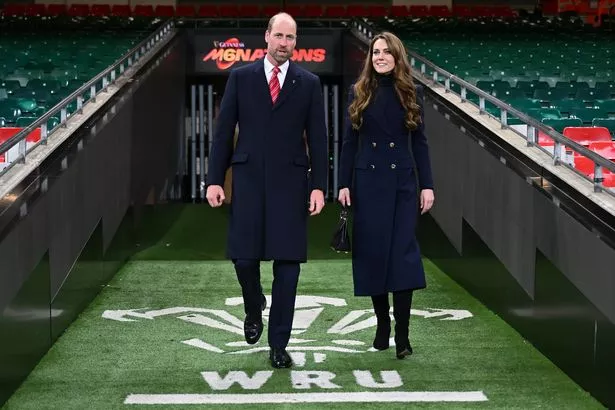 William and Kate on a day out at the rugby last week 