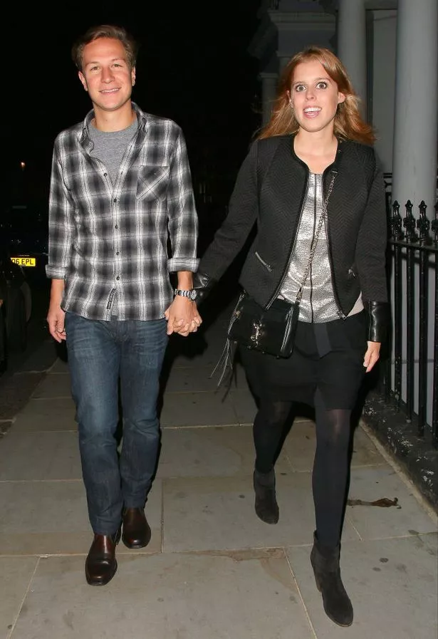 Dave Clarke and Princess Beatrice walking down London street together