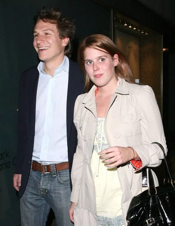 Dave Clarke and Princess Beatrice leaving Whisky Mist bar in Mayfair on June 26, 2008