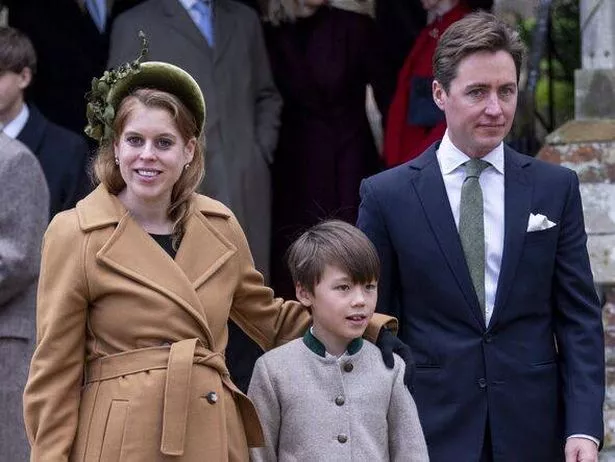 Princess Beatrice with husband and step-son