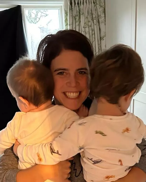 Eugenie with her two sons