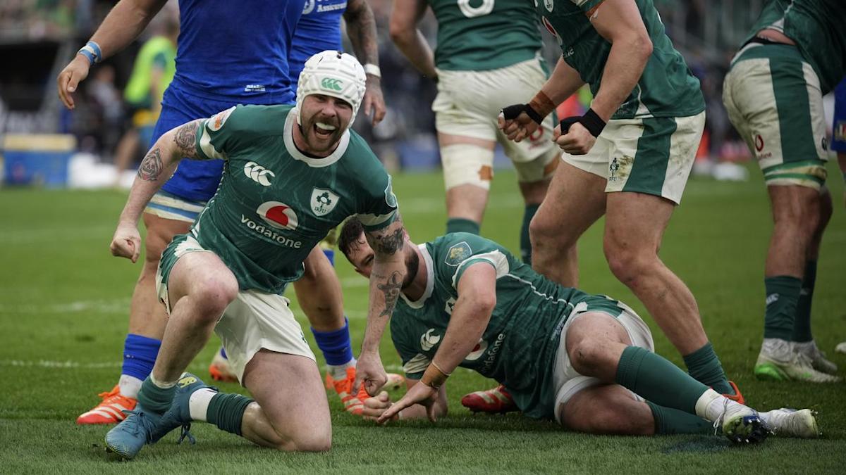 Sheehan hat-trick leads Ireland to 22-17 win over Italy