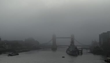 A very gloomy morning in town.