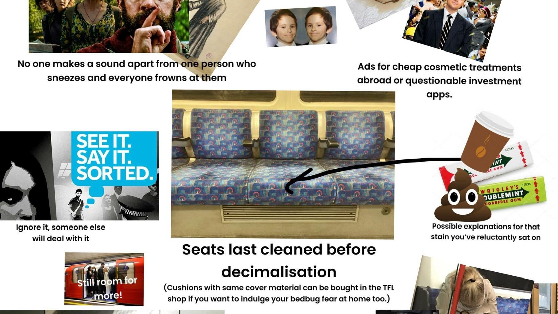 Tube on a weekday morning ‘starter pack’. Did I miss anything?