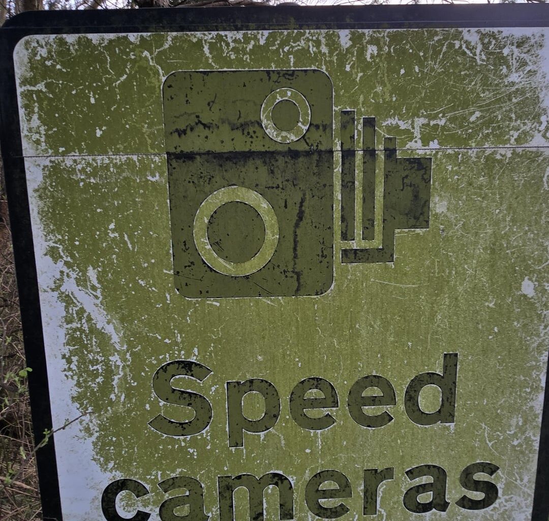 Today's sign cleaning jobs were around Antrim but included the Nutt's Corner Speed Camera sign which was stinking and one on Intl Airport approach...