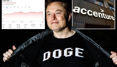 Accenture stock falls 7% after Elon Musk's DOGE cancels fed contract
