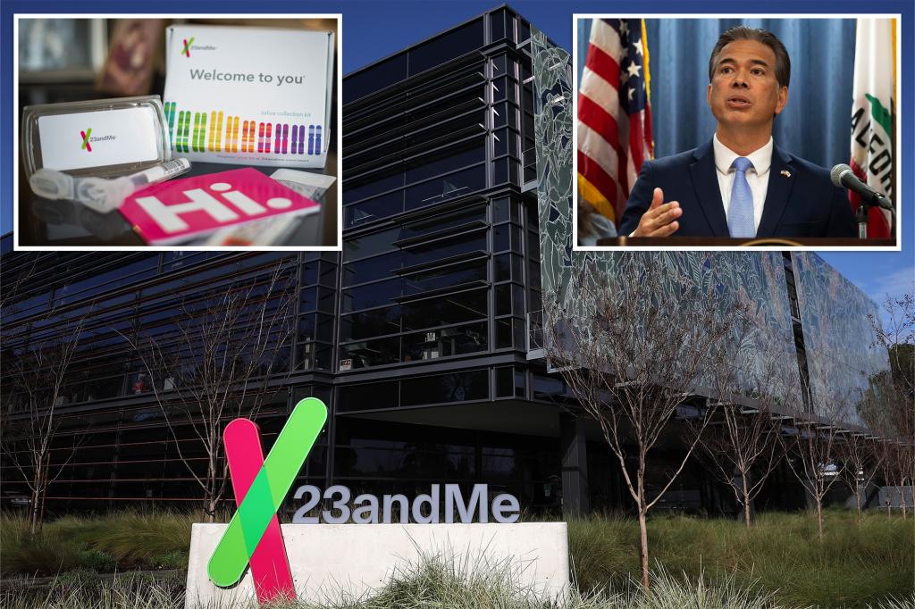 Calif. AG issues stark warning to 15 million 23andMe users