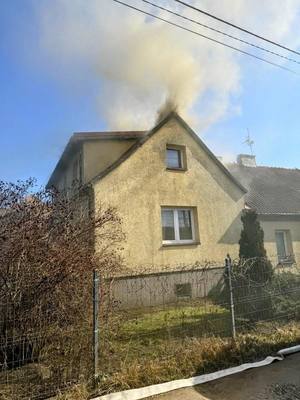 Pożar budynku mieszkalnego w Piszu