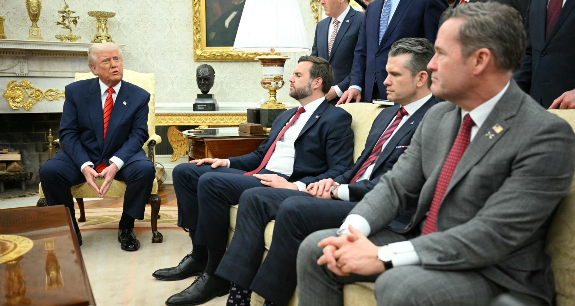 Trump defends national security chief Waltz after Signal texts about Houthi strike sent to reporter