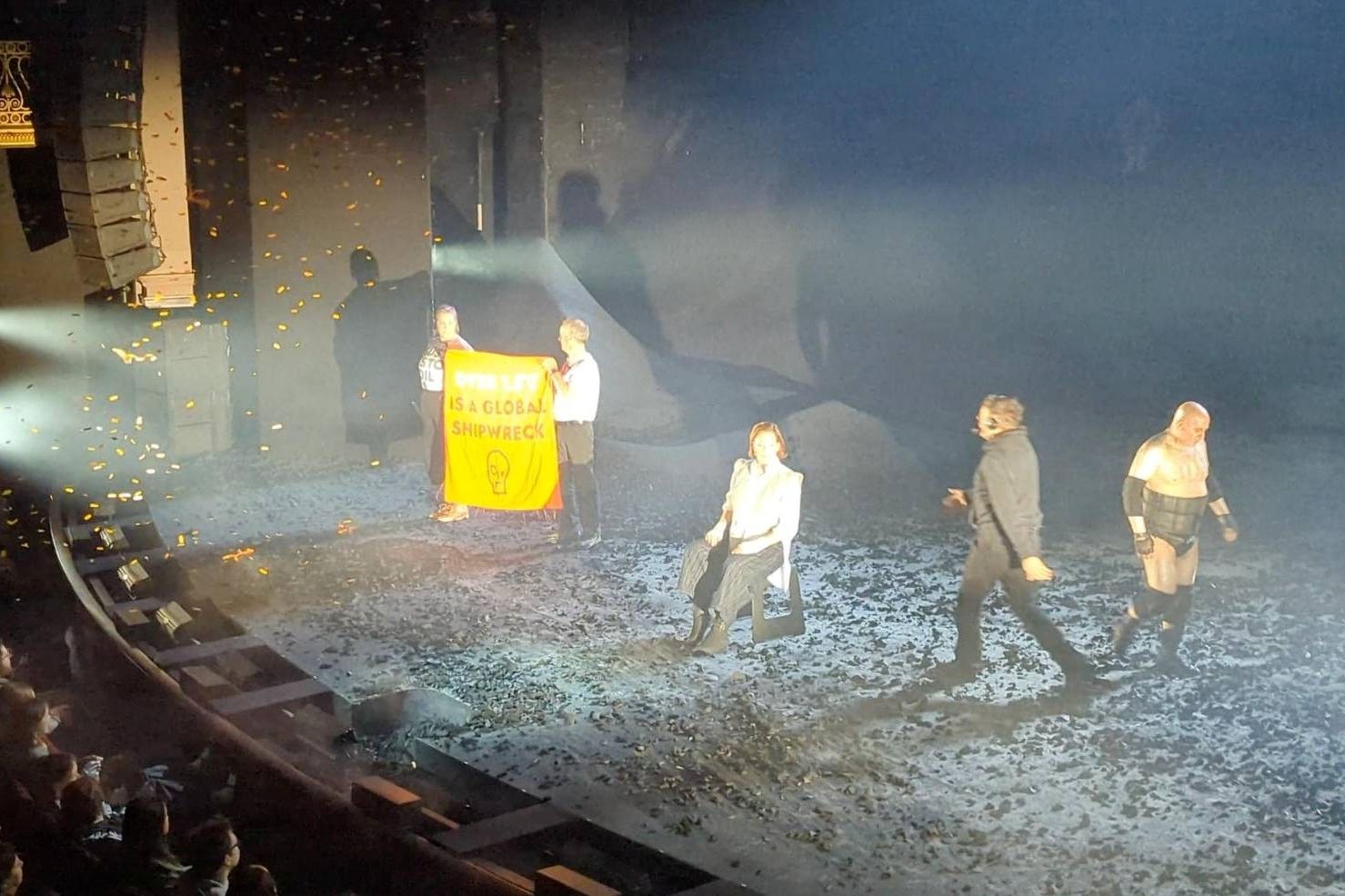 Just Stop Oil targeted a West End performance of The Tempest last month (Just Stop Oil/PA)