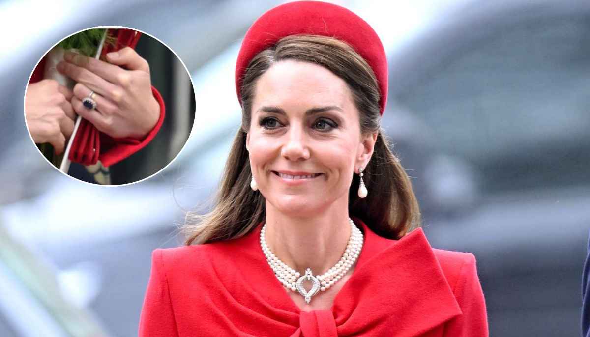 Kate wore Dianas hand-me-down ring and Queen Elizabeths pearl choker for Commonwealth Day Service