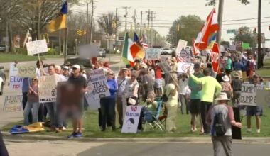 Hundreds gather outside Raleigh Tesla dealership to protest Elon Musk