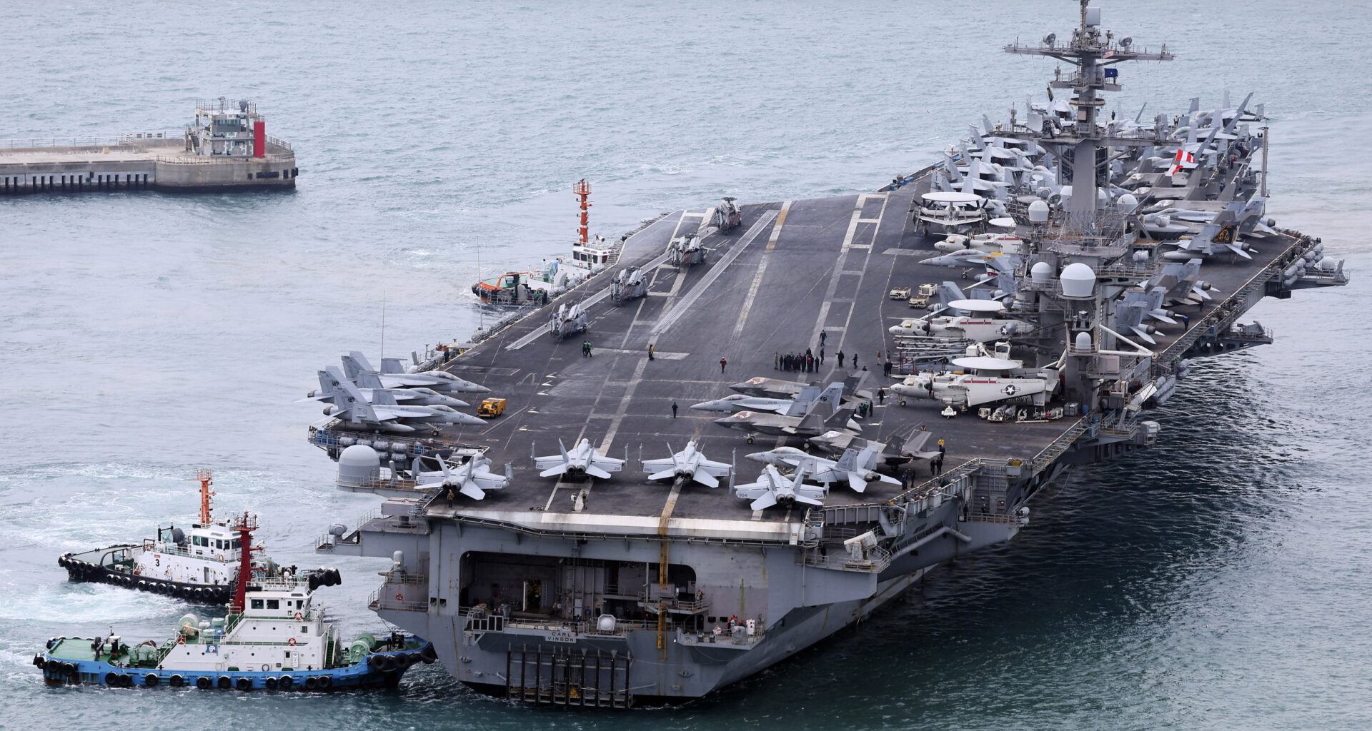 USS Carl Vinson Arrives in Busan