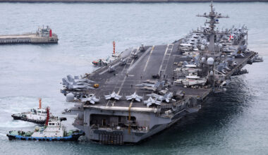 USS Carl Vinson Arrives in Busan