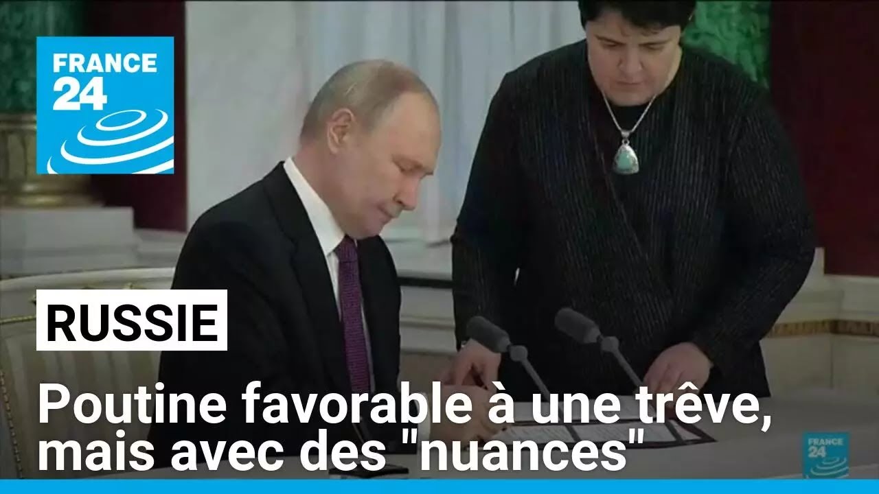 Guerre en Ukraine : Poutine favorable à une trêve, mais avec des "nuances" • FRANCE 24