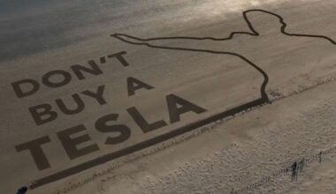 Welsh beach used for 'world's biggest anti-Elon Musk protest'