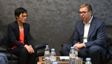 Marta Kos in Aleksandar Vučić