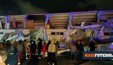 VÍDEO: mau tempo em Portugal faz cair cobertura de estádio
