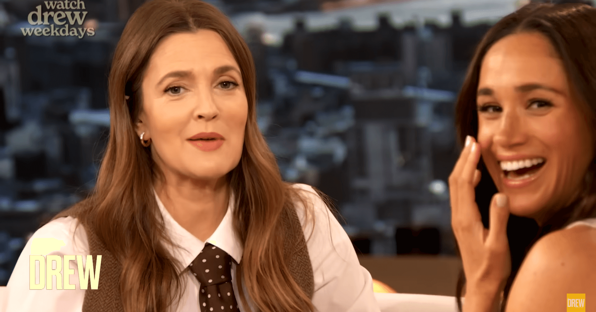 Drew Barrymore’s Awkward Comment About 'Hot' Prince Harry Makes Meghan Markle Blush