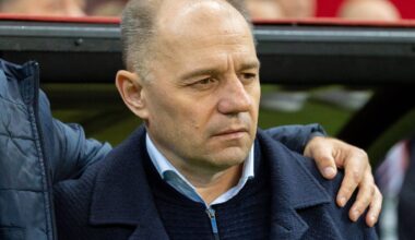 Moldova manager Serghei Clescenco on October 15, 2023