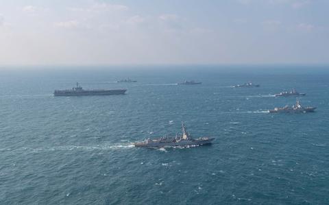 Carl Vinson strike group trains with Japan, South Korea in East China Sea