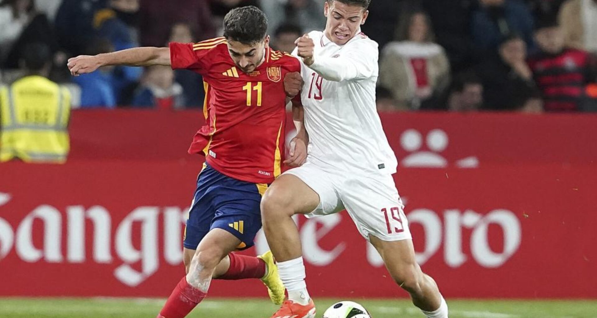 Una imagen del último partido amistoso de la sub-21.