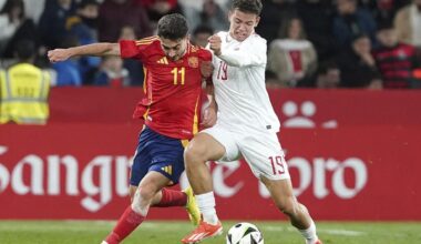 Una imagen del último partido amistoso de la sub-21.