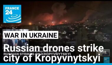 'Intense fire' as Russian drones strike Ukrainian city of Kropyvnytskyi • FRANCE 24 English