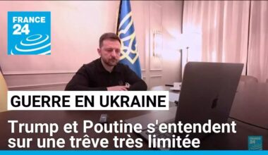 Ukraine : Trump et Poutine s'entendent sur une trêve très limitée, Zelensky méfiant