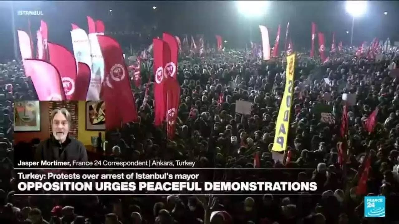 Thousands defy Erdogan warning to march in Istanbul over arrest of mayor • FRANCE 24 English
