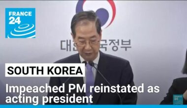 South Korean court reinstates impeached PM Han Duck-soo as acting president • FRANCE 24 English