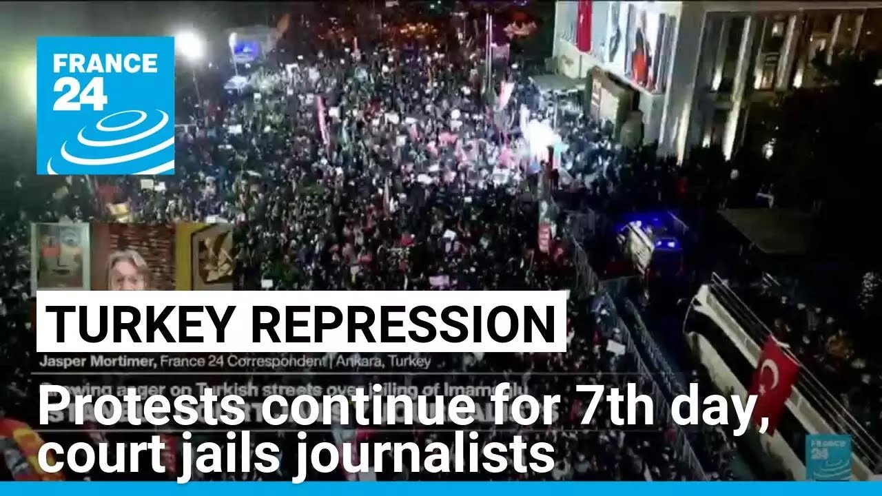 Istanbul court jails 7 journalists as protesters fill streets • FRANCE 24 English