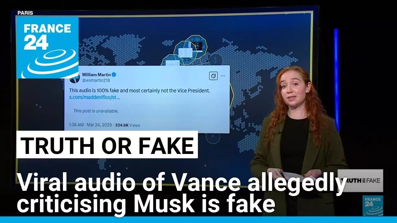 Viral audio of JD Vance allegedly criticising Elon Musk is fake • FRANCE 24 English