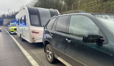 Traveller boy, 12, 'caught driving stolen BMW pulling caravan' is now on the run