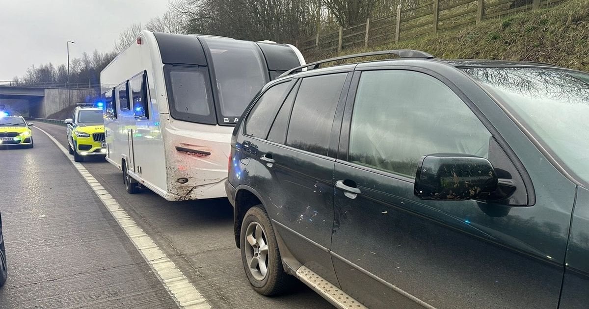 Traveller boy, 12, 'caught driving stolen BMW pulling caravan' is now on the run