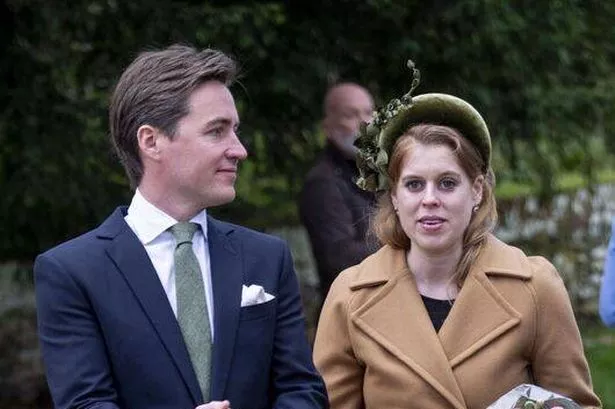 Princess Beatrice with her husband