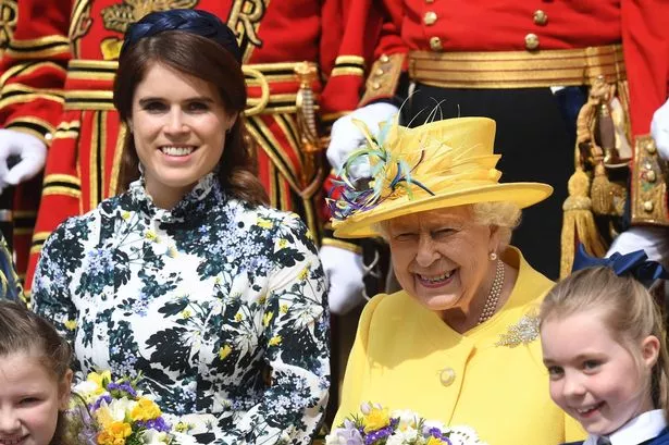 Princess Eugenie with her late grandmother the Queen