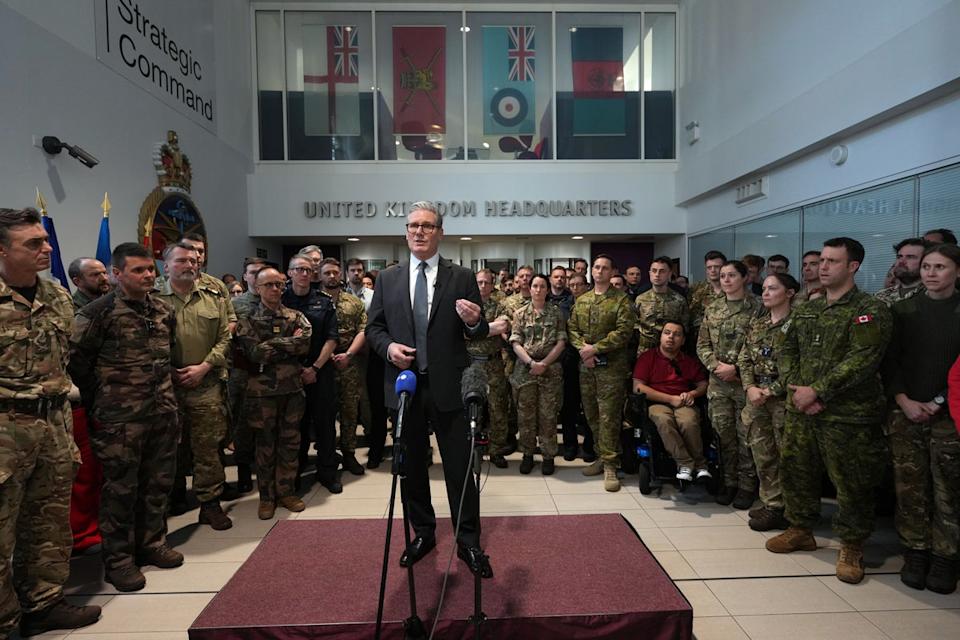Sir Keir Starmer visited a military base to meet military planners mapping out next steps in the ‘coalition of the willing’ (Alistair Grant/PA Wire)